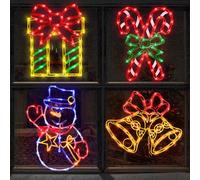 Pytopkto Christmas Decorations Silhouette Light - 4 Packs Illuminated Gift Box,This Style is not for Sale, and The Plugs Sold are not British Standard Plugs. Please Purchase Other Styles