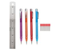 PYUDKLSMN 4 Pcs Tungsten Carbide Scriber, Knurled Aluminium Handle Etching Engraving Pen with 8 Replacement Tips, Magnetic Design for Ceramic Metal Glass Wood Jewelry, Durable Tungsten Steel