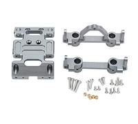 PYUDKLSMN Aluminum Alloy Center Skid Plate Connection Set, RC Chassis Armor for Scx10 1/10 Crawler, Front Rear Bumper Mount with Gearbox Base Protection, Lightweight Upgrade Part