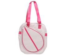 PYUDKLSMN Badminton Shoulder Bag, Wireless Keyboard Compatible Wireless Racket Bag with Dry Wet Separation, Water Resistant Nylon Large Capacity Sport Bag for Players with Laptop (White)