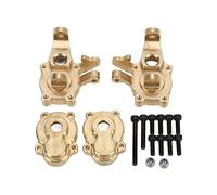 PYUDKLSMN Brass Front Steering Knuckles Portal Drive Housing Set, RC Crawler Upgrade Parts, Heavy - Duty Brass Knuckle with Outer Cover for YiKong YK4102 YK4103 YK4082 1/10 Scale