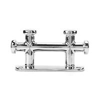 PYUDKLSMN Marine Bollard Anchor Double Cross 316 Stainless Steel, Compact Cast Boat Chock for Yachts Speedboats Fishing Boats with Hand - Polished Finish and Resistance