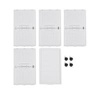 PYUDKLSMN Plastic Storage Cabinet with Lids, Stackable Storage Bins, Large Capacity Multi Layer Organizer for Home Living Room, Foldable Design Thickened Material Multipurpose Storage Soluti (4 Tier)