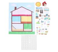 PYUDKLSMN Room Decor Felt Story Board Set, Felt Storytelling Board for Preschool Learning Activities, 40.16x29.53in Interactive Felt Board with 39 Furniture Pieces for Kids Age 3+