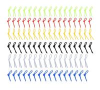 PYUDKLSMN Tennis Racket Vibration Dampener Knot, Silicone Shock Absorbing Knot for Tennis Strings, Extra - Long Elastic Dampener with Colorful Assortment, 100 - Pack for Competitive Play and