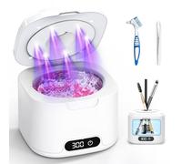 PYue Ultrasonic Retainer Cleaner Machine, 49kHz with 6 Lights & 4 Modes Cleaning Functions, for Retainers, Aligners, Dentures, Toothbrush Heads, & Jewelry Cleaning