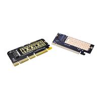 Pyugxab 1 Set 95 X 40 X 3Mm M.2 NVMe SSD To PCI-E X16 Adapter Card & 1 Pcs 13.3 x 6.3Cm M.2 Nvme Ssd Adapter Controller Card