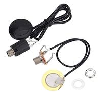 Pyugxab 1 Set Acoustic Guitar Pickup Piezo Transducer & 1 Set Acoustic Guitar Transducer Pre-Wired Amplifier Piezo Jack Pickup