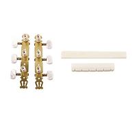 Pyugxab 1 Set Classical Guitar Tuning Keys Pegs Machine Heads Tuner with 6 String Classical Guitar Bone Bridge Saddle and Nut