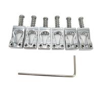 Pyugxab 10.8mm Electric Guitar Gourd Bridge Brass Bridge Vibrato Bridge Saddle Vibrato Bridge 6-String Guitar Saddle Guitar Saddle Silver