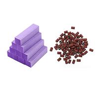 Pyugxab 100 PCS Nail Drill Sanding Band Machine Replacement Bits Pedicure (80) & 10X Buffing Sanding Buffer Block