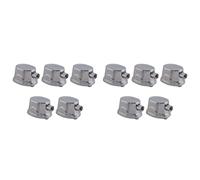Pyugxab 10PCS Silver Alloy Drum Kit Rectangular Claw Hook Lug Single End Drum Percussion Accessory Replacement Parts