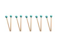 Pyugxab 10Pcs Soft Rubber Head Sticks Wood Handle Bell Mallets for Glockenspiel Xylophone Bell Music Instruments Parts Green