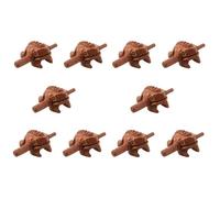 Pyugxab 10X Carved Croaking Wood Percussion Musical Sound Wood Frog Tone Block Toys