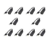 Pyugxab 10X PS5712TG Gigabit Power Over Ethernet Splitter 10/100/1000Mpbs RJ45 Support IEEE802.3 Af/At(30W) PoE Splitter