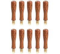 Pyugxab 10X Wood File Handle Wooden Handles with Brass Collet Chuck for Small Files Accessories DIY