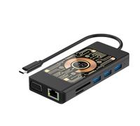 Pyugxab 12 in 1 Wireless Charging Hub USB-C Docking Station Dual Monitor with VGA,USB3.0/2.0,SD/TF,RJ45 100M,Audio3.5