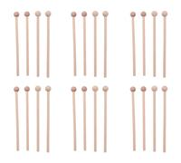 Pyugxab 12 Pair Wood Mallets Percussion Sticks for Energy Chime, Xylophone, Wood Block, Glockenspiel and Bells