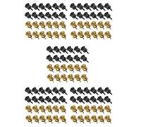 Pyugxab 120Pcs Guitar Strap Locks Metal Strap Button Metal End Pins Flat for Acoustic Classical Electric Guitar Bass