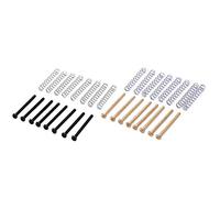 Pyugxab 16 Pcs M3X30MM Electric Guitar Humbucker Pickup Adjust Height Screw and Springs, 8 Pcs Gold with 8 Pcs Black