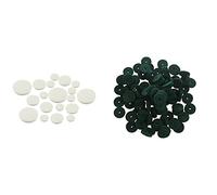 Pyugxab 17Pcs Clarinet Leather Pads with 90Pcs Piano Keyboard Washer Piano Felt Balance Rail Punchings Washers