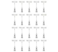 Pyugxab 20pcs 6.5 inch Height Transparent Plastic Double Clips Adjustable Sign Card Display Holder