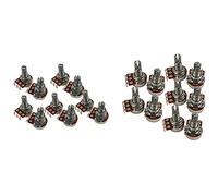 Pyugxab 20Pcs Guitar Small Size Pots Potentiometers for Guitar Bass Parts,A500K & A250K
