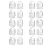 Pyugxab 20Pcs Transparent Gift Bags with Handles Waterproof PVC Shopping Bags for Jewelry Candy Perfume Wedding