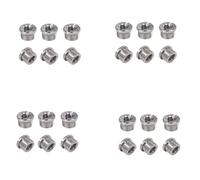 Pyugxab 24 Pcs 5/8 Inch Male to 3/8 Inch Female Mic Converter Threaded Screw Adapter with Knurls for Microphone Stands Mounts
