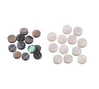 Pyugxab 24 Pcs 6Mm Luthier Dots Inlay Fret Side Marker, for Guitar Ukulele Bass, 12 Pcs New Zealand Abalone & 12 Pcs Mother of Pearl