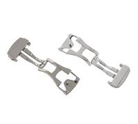 Pyugxab 2pcs 18mm Stainless Steel Deployant Watch Strap Folding Buckle Clasp for - Smooth & Matte