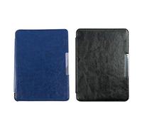 Pyugxab 2Pcs Case for GLO HD 6.0 inch EReader Magnetic Auto Sleep Cover Ultra Thin Hard Shell (Black&Dark Blue)