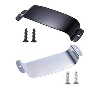 Pyugxab 2Pcs Steel Electric Guitar Pickup Cover Protector for Electric Bass Guitar with 2 Screws Silver & Black