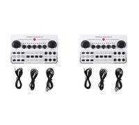 Pyugxab 2set X50 Professional Recording Studio Sound Cards USB Sound Card Live Broadcast Audio Mixer Interface