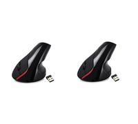 Pyugxab 2X 2.4 Ghz Wireless Vertical Ergonomic Optical Rechargeable 5D 2400DPI Gaming Mouse Black