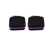 Pyugxab 2X 6Colors Essential Oil Case 30 Bottles 10Ml Perfume Oil Essential Oil Box Travel Portable Bag Purple
