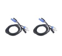 Pyugxab 2X DMX Powercon Cable Combination of Powercon Plug and DMX XLR Signal Line for Light Power Connection Signal Transit(A)