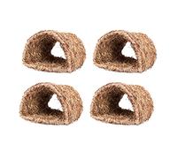 Pyugxab 2X Grass House Tunnel Hutch Woven Hut for Laying Or Sleeping Edible Chew Home for Rabbits and Small Animals