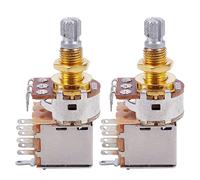 Pyugxab 2X Guitar Pots 500K Short Split Shaft Audio Taper Push/Pull Potentiometer