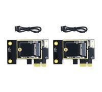 Pyugxab 2X NGFF M.2 to PCIE Wireless Network Card Adapter Card Supports 7260 8265 1650 1675X AX200 AX210 Network Card