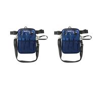 Pyugxab 2X Nurse Fanny Pack Nursing Belt Organizer Nurse Scissors Care Kit Tool Case Storage Shoulder Chest Bag Blue