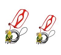 Pyugxab 2x Pet Bird Harness and Leash,Adjustable Parrot Bird Harness Leash (XS&S)