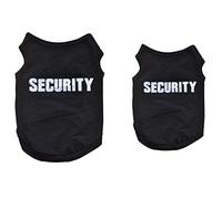 Pyugxab 2x Pet Winter Clothes Puppy Dog Cat Vest T Shirt Coat Dress Sweater Apparel SECURITY, Black XS & S