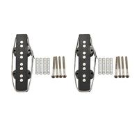 Pyugxab 2X Pro Electric Bass Open Type Noiseless Bridge Pickup for 4 String Style,Black 92X18.3mm