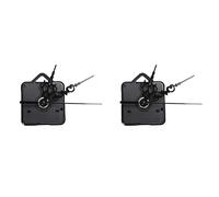 Pyugxab 2X Quartz Wall Clock Movement Mechanism Black DIY Repair Parts Kit Clock Movement Mechanism