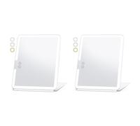 Pyugxab 2X Travel Makeup Mirror with 10X Magnifying Mirror, Travel Lighted Makeup Mirror, 3 Color Lighting,Accessories for Women