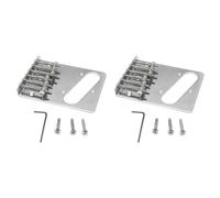 Pyugxab 2X Vintage Style 6 Strings Saddle Bridge for Tele Style Electric Guitar Parts Replacement