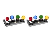 Pyugxab 2X Watch Oil Dip Oiler Stand Die Cast 5 Oiler Dishes Cups with Cover Watch Repair Oil Grease Storage Tool for Watchmaker
