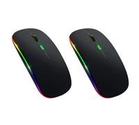 Pyugxab 2X Wireless Mouse Bluetooth 5.1 Rechargeable LED Silent Mouse USB Optical Ergonomic Gaming 2.4G Wireless Backlite