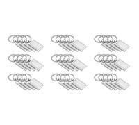 Pyugxab 36 Pieces Sublimation Blank Keychain Rectangle Metal Heat Transfer Keychain Blank Key Rings for DIY Crafts Supplies